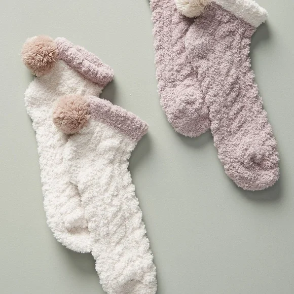 Anthropologie X Lemon Pom Cable-Knit Socks set - Picture 3 of 6